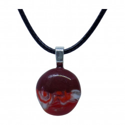 collier  pendentif  en verre fusion  peut être associé  en parure  avec le potz -_RG modèle exclusif