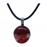 collier  pendentif  en verre fusion  peut être associé  en parure  avec le potz -_RG modèle exclusif