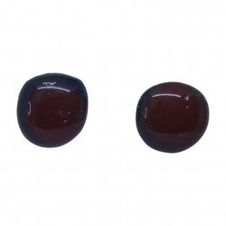 en verre fusion rouge peut être associé  au  collier seo ref 136 ces boucles Potz  existe  dans de nombreuse couleurs