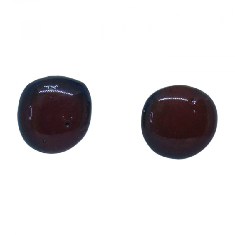 en verre fusion rouge peut être associé  au  collier seo ref 136 ces boucles Potz  existe  dans de nombreuse couleurs